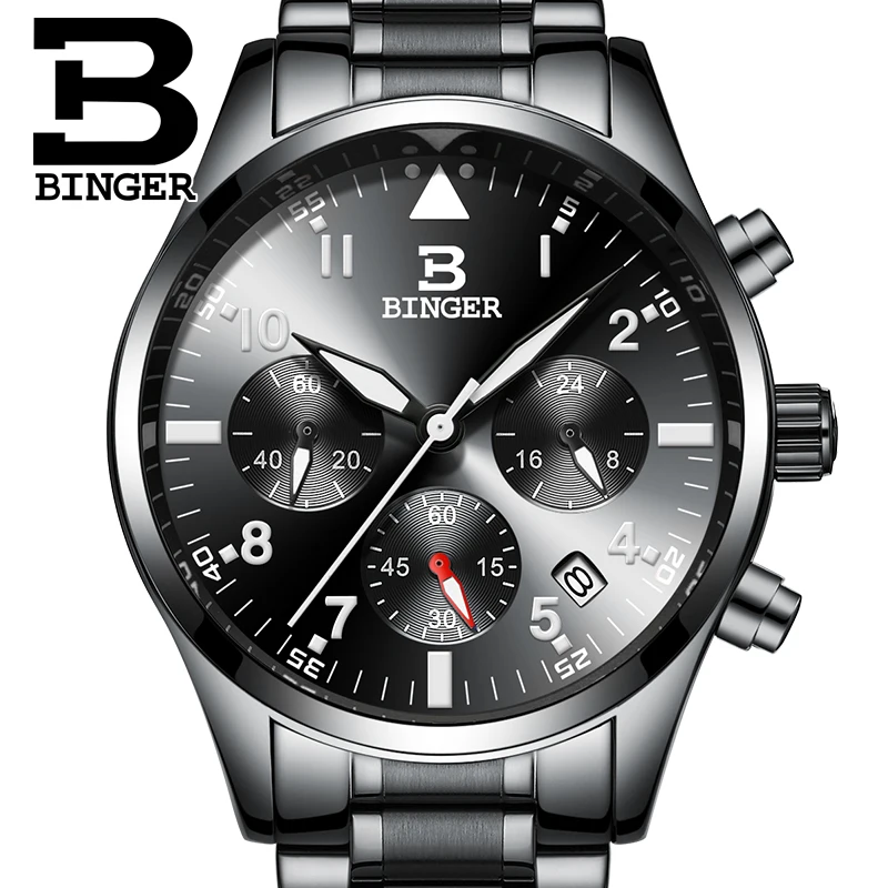 BINGER New Business Men's Quartz Watches Fashion Brand Chronograph Wristwatch For Man Hot Hour For Male With Calendar 2017 
BINGER New Business Men's Quartz Watches Fashion Brand Chronograph Wristwatch For Man Hot Hour For Male With Calendar 2017