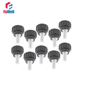 10pcs M4 x 10mm Thread 15mm Round Head Diameter Knurled Grip Knob Screw on Type Thumbscrew Knurled Clamping Knob
10pcs M4 x 10mm Thread 15mm Round Head Diameter Knurled Grip Knob Screw on Type Thumbscrew Knurled Clamping Knob