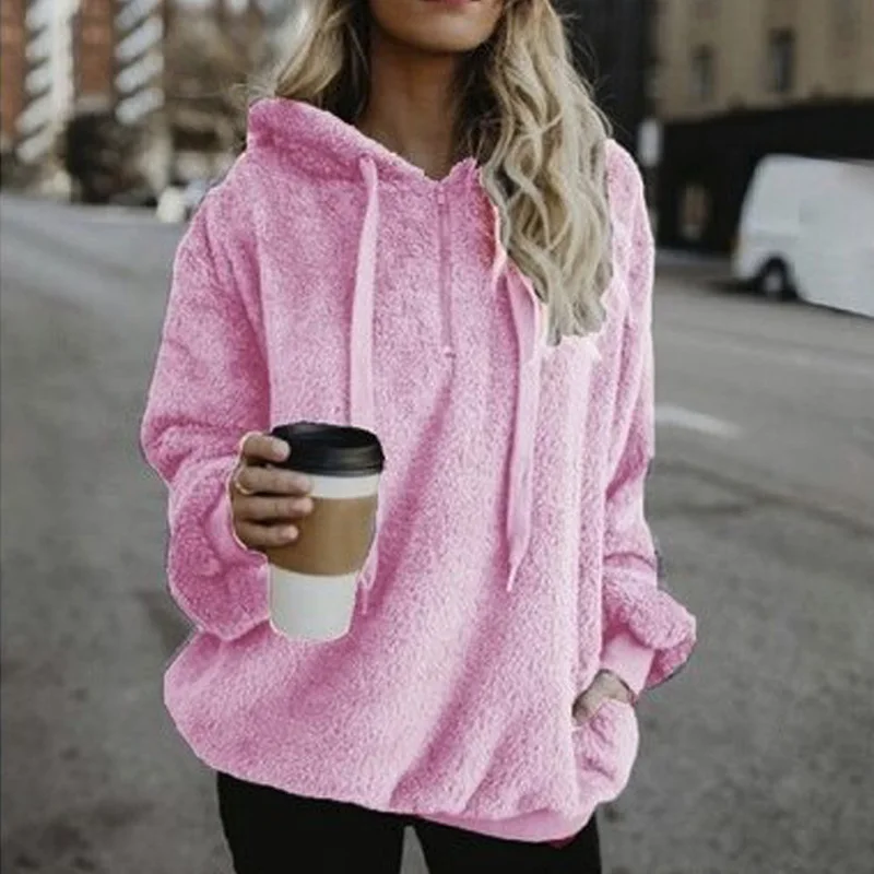 Kpop Streetwear Sweatshirts Fluffy Hoodies For Women Winter Zipper Oversize Drawstring Pullovers Teddy Coat Sudadera Plus Size
Kpop Streetwear Sweatshirts Fluffy Hoodies For Women Winter Zipper Oversize Drawstring Pullovers Teddy Coat Sudadera Plus Size