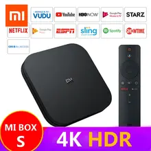 Global xiaomi mi caixa de tv s 4k hdr android tv 8.1 ultra hd 2g 8g wifi google elenco netflix inteligente iptv conjunto caixa superior 4 media player