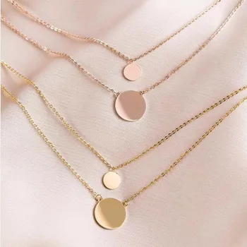 Mavis Hare Stainless Steel Double Coin Necklace with big and small round Pendant Chain Nekclace for Mother's Day best gift
Mavis Hare Stainless Steel Double Coin Necklace with big and small round Pendant Chain Nekclace for Mother's Day best gift