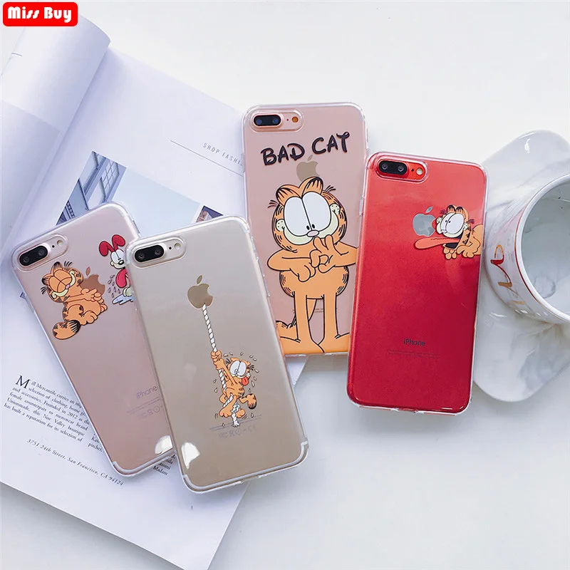 Cute Cartoom Garfield Cat Phone Case for iPhone X Xr Xs Max Case Soft Transparent Slim Cover For iPhone X 7 8 6S 6 Plus Fundas
Cute Cartoom Garfield Cat Phone Case for iPhone X Xr Xs Max Case Soft Transparent Slim Cover For iPhone X 7 8 6S 6 Plus Fundas