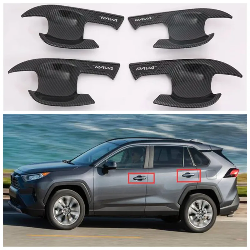 For Toyota RAV4 2019-2020 ABS black Carbon Fiber Outer Door Bowl Cover Trim 4PCS
For Toyota RAV4 2019-2020 ABS black Carbon Fiber Outer Door Bowl Cover Trim 4PCS