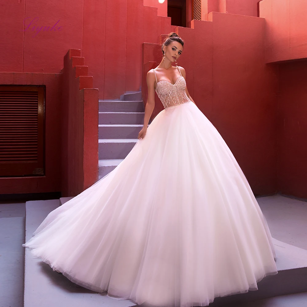 Liyuke Ball Gown Married Wedding Dress 2019 Spaghetti Straps Beading Appliques Illusion Customized Free Shipping
Liyuke Ball Gown Married Wedding Dress 2019 Spaghetti Straps Beading Appliques Illusion Customized Free Shipping