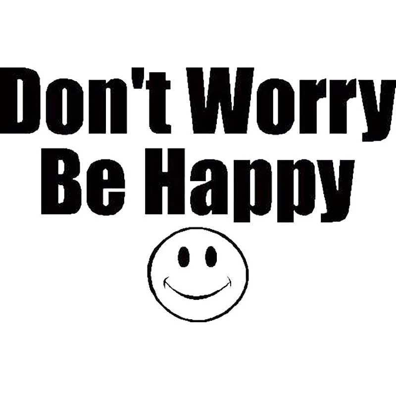 15.5X10CM DON'T WORRY BE HAPPY Funny Car-styling Vinyl Decal Car Sticker Black/Silver Accessories 
15.5X10CM DON'T WORRY BE HAPPY Funny Car-styling Vinyl Decal Car Sticker Black/Silver Accessories