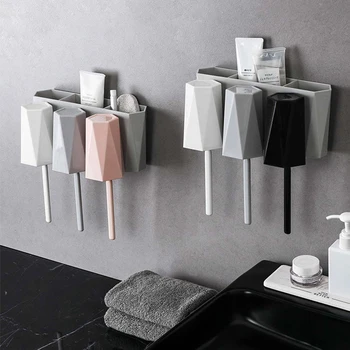 Wall Mounted Toothbrush Holder with Cups Toothpaste Storage Rack Bathroom Accessories Sets Bathroom Storage Box Case Organizer
Wall Mounted Toothbrush Holder with Cups Toothpaste Storage Rack Bathroom Accessories Sets Bathroom Storage Box Case Organizer