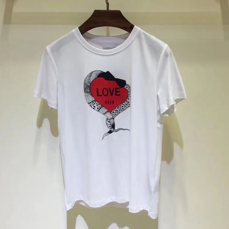 Short-sleeved woman 2019 fashion casual summer new lightning love baby gray lipstick lip print tide card T-shirt
Short-sleeved woman 2019 fashion casual summer new lightning love baby gray lipstick lip print tide card T-shirt
