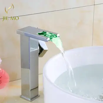 Free shipping bathroom tall type RGB LED Basin faucet hot and cold mixer deck mount chrome finish brass mixer,faucet,tap L1110
Free shipping bathroom tall type RGB LED Basin faucet hot and cold mixer deck mount chrome finish brass mixer,faucet,tap L1110