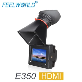 FEELWORLD E350 3.5" EVF HDMI Electronic View Finder 3.5" HD 800x480 LCD Display Magnifier Loupe for DSLR Camera
FEELWORLD E350 3.5" EVF HDMI Electronic View Finder 3.5" HD 800x480 LCD Display Magnifier Loupe for DSLR Camera