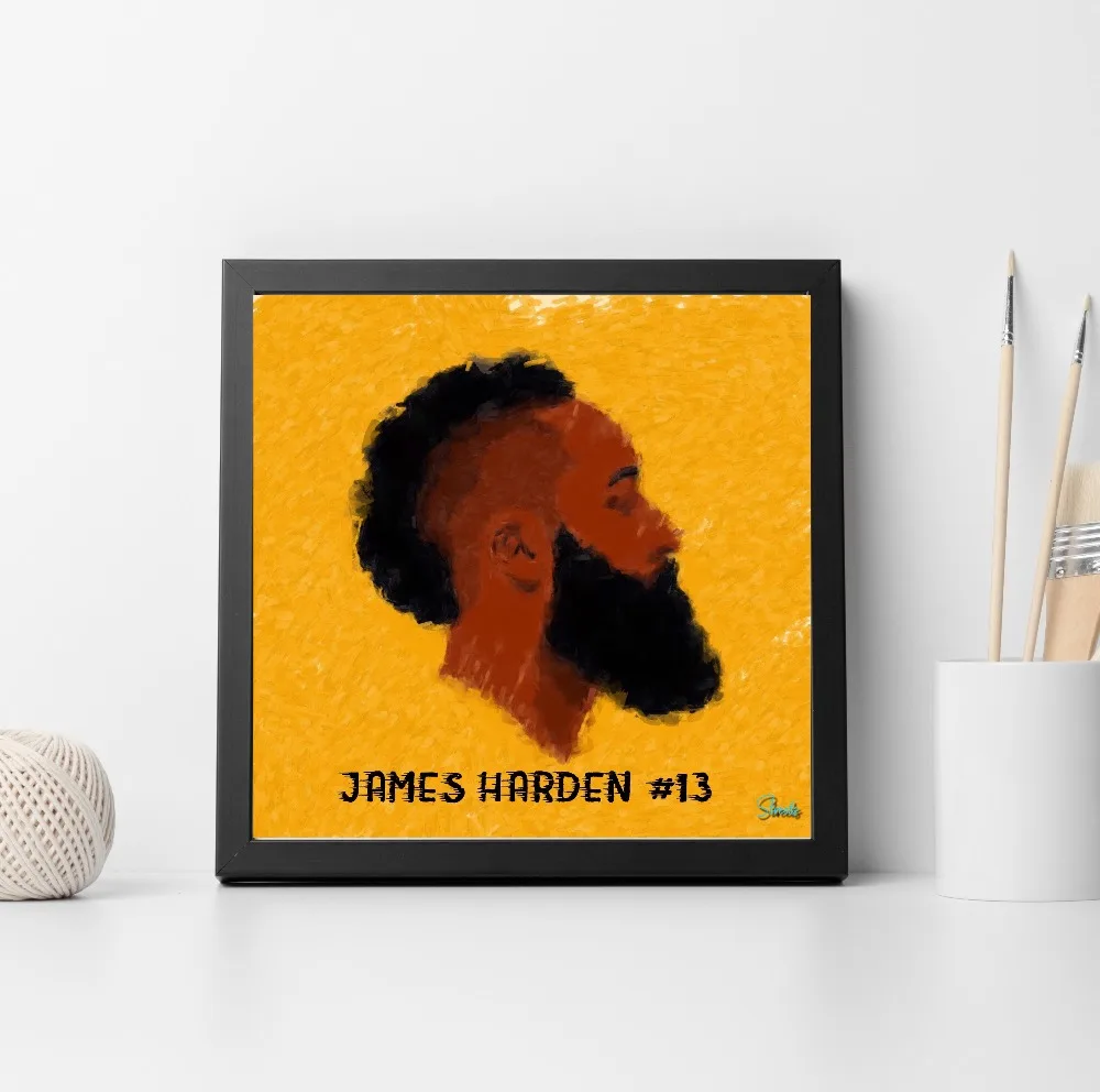 

Modern Canvas Painting Abstract James Harden #13 Poster Wall Art Oil Painting NBA Stars Wall Pictures For Living Room Home Decor