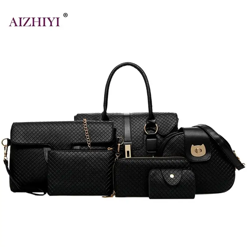 Women Embossed Rhombus Handbag Set 6pcs Patchwork Composite Bags Diamond Lattice Female Shoulder Bags Casual Tote Walle Handbags
Women Embossed Rhombus Handbag Set 6pcs Patchwork Composite Bags Diamond Lattice Female Shoulder Bags Casual Tote Walle Handbags