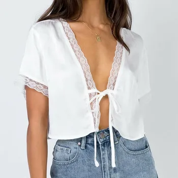 Summer Crop top womens tops and blouses Lace Short sleeve kimono women shirts blusas boho korean fashion clothing ladies tops
Summer Crop top womens tops and blouses Lace Short sleeve kimono women shirts blusas boho korean fashion clothing ladies tops