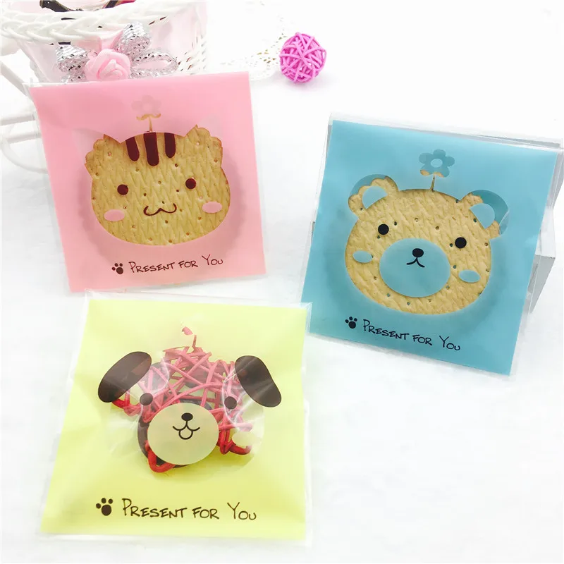 100pcs Plastic Cookie Bags Cat Dog Bear Cookie Bag Animal Wedding Cake Candy Macaron Packaging Bag 10cmX10cm
100pcs Plastic Cookie Bags Cat Dog Bear Cookie Bag Animal Wedding Cake Candy Macaron Packaging Bag 10cmX10cm