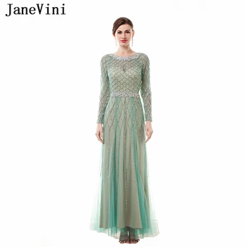 JaneVini Luxury Beading Bridesmaid Dresses with Long Sleeves Sheer Scoop Neck Arabic Prom Gowns Tulle A Line Formal Party Gowns
JaneVini Luxury Beading Bridesmaid Dresses with Long Sleeves Sheer Scoop Neck Arabic Prom Gowns Tulle A Line Formal Party Gowns