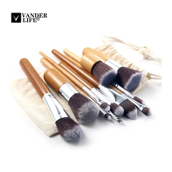 11 Pcs Bamboo Handle Makeup Brushes Set Pro Blush Eyebrow Eyeliner Eyeshadow Foundation Brush Cosmetic Tool Kit With Bag
11 Pcs Bamboo Handle Makeup Brushes Set Pro Blush Eyebrow Eyeliner Eyeshadow Foundation Brush Cosmetic Tool Kit With Bag
