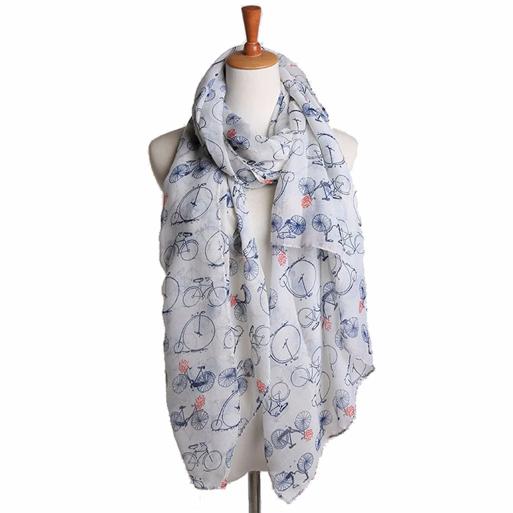 2018 Women Ladies winter scarf Bicycle Pattern scarf luxury brand Print New Fashion Long Scarf Warm Wrap Shawl Voile scarves
2018 Women Ladies winter scarf Bicycle Pattern scarf luxury brand Print New Fashion Long Scarf Warm Wrap Shawl Voile scarves