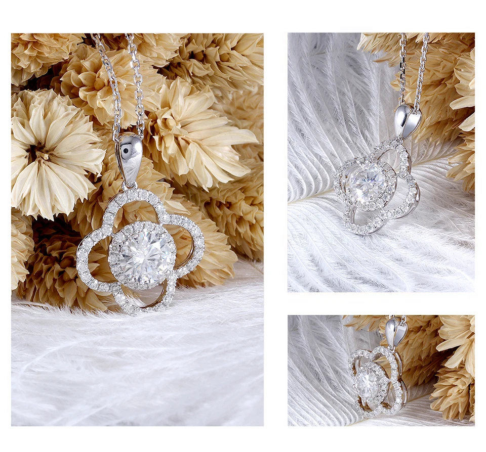 moissanite flower necklace (2)