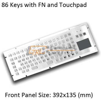 86 Keys Metal keyboard with touchpad, metallic kiosk keyboard, kiosk keyboard with trackpad, IP65 waterproof, anti-vandal
86 Keys Metal keyboard with touchpad, metallic kiosk keyboard, kiosk keyboard with trackpad, IP65 waterproof, anti-vandal