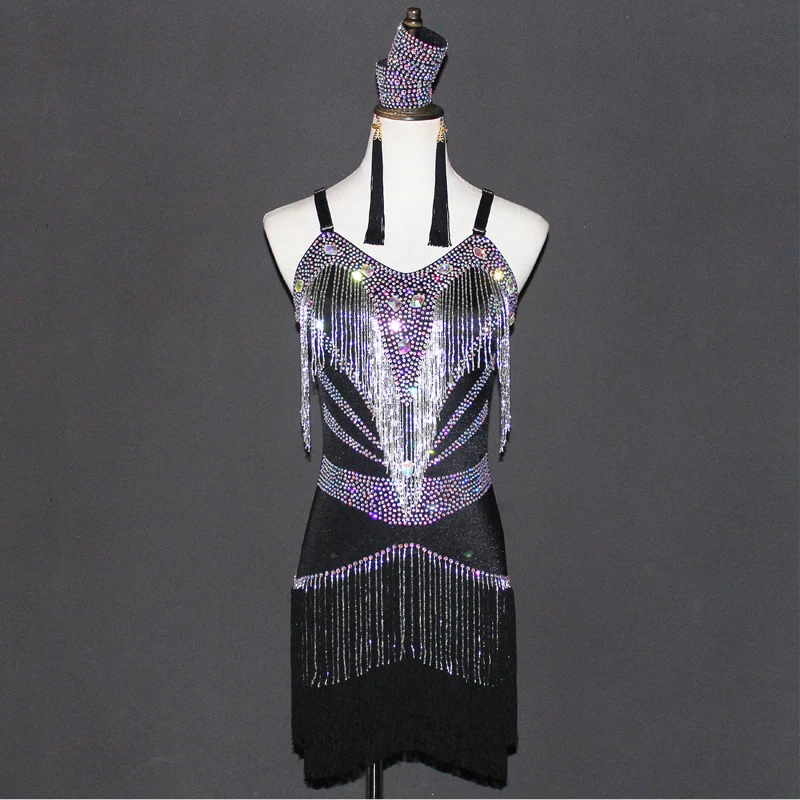 Black Latin Competition Dance Skirt Women 2019 New Custom Made Sexy Rumba Tassel Dancing Wear Adult Standard Latin Dancing Dress
Black Latin Competition Dance Skirt Women 2019 New Custom Made Sexy Rumba Tassel Dancing Wear Adult Standard Latin Dancing Dress