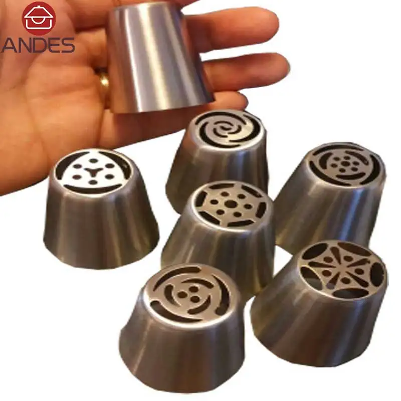 Russian Tulip Piping Tips 7PCS/SET Stainless Steel Large Size Icing Syringe Set DIY Coupler Nozzle Cupcake Decorator
Russian Tulip Piping Tips 7PCS/SET Stainless Steel Large Size Icing Syringe Set DIY Coupler Nozzle Cupcake Decorator