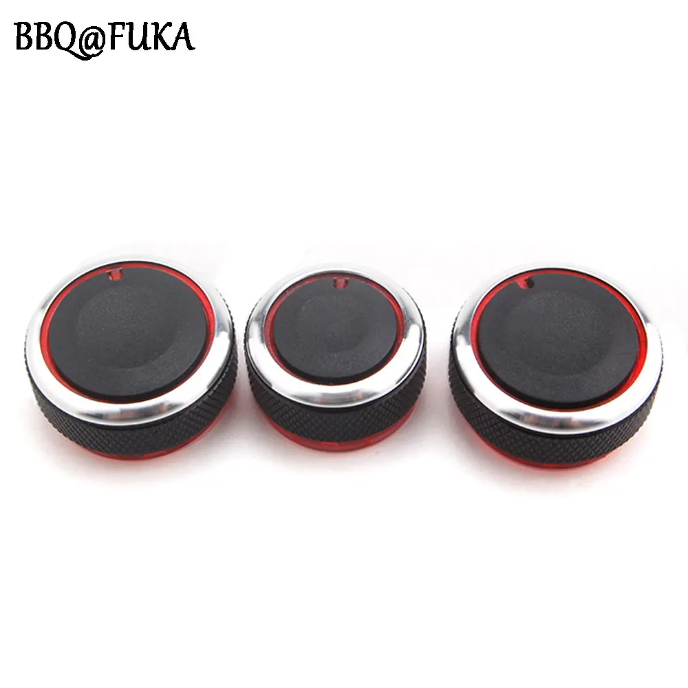 BBQ@FUKA 3pcs/set Aluminum Car A/C Air-condition Heat Control Knob Switch Button Decoration Fit For Polo 2014-16 Car-Styling
BBQ@FUKA 3pcs/set Aluminum Car A/C Air-condition Heat Control Knob Switch Button Decoration Fit For Polo 2014-16 Car-Styling