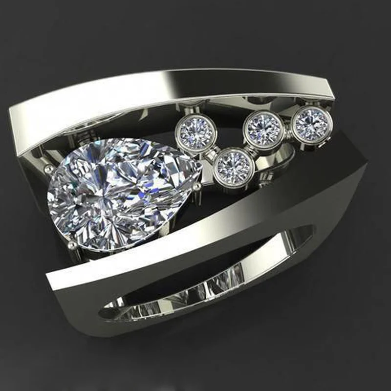 2019 New Silver Big Ring with Zircon Stone for Women Wedding Engagement Fashion Jewelry
2019 New Silver Big Ring with Zircon Stone for Women Wedding Engagement Fashion Jewelry