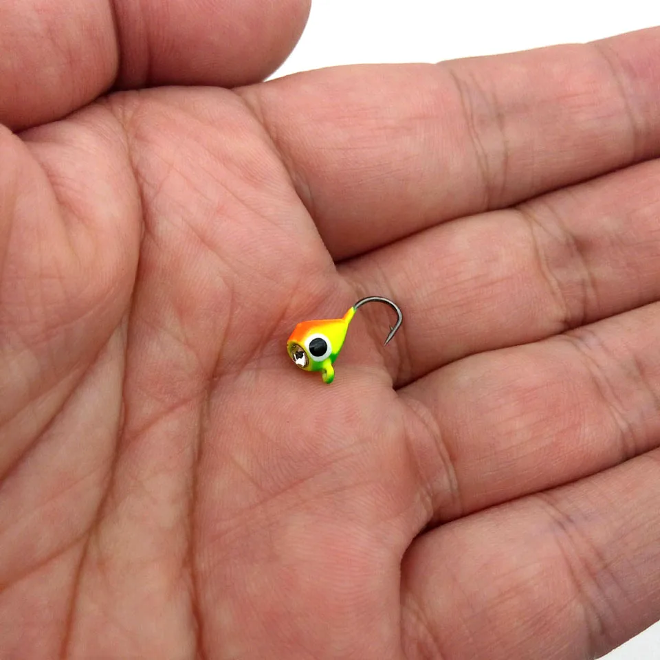 6 шт./лот приманка с крючком для зимней подледной рыбалки миниатюрная