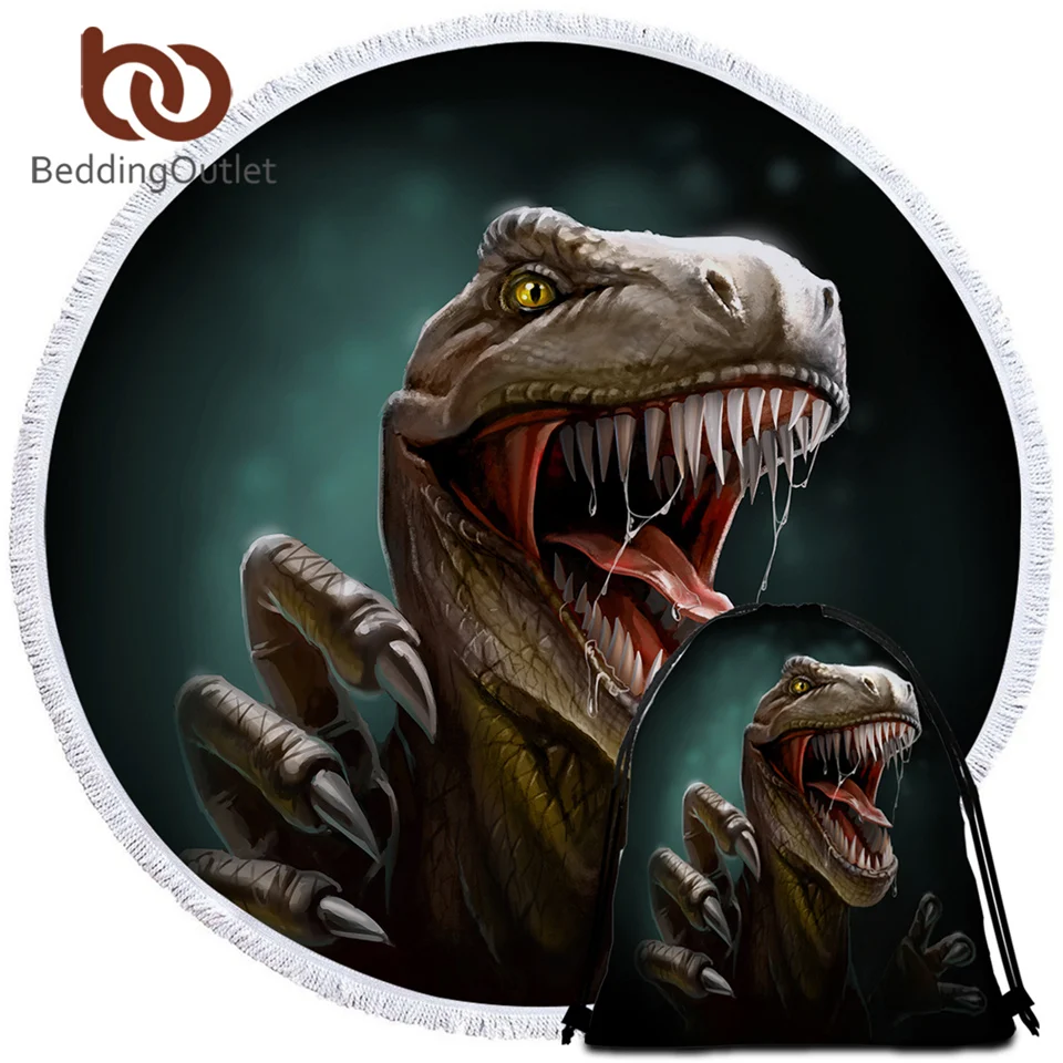 BeddingOutlet Dinosaur Round Beach Towel Jurassic Tapestry 3D Animal Teeth Microfiber Large Bath Towel Tyrannosaurus Mat 150cm
BeddingOutlet Dinosaur Round Beach Towel Jurassic Tapestry 3D Animal Teeth Microfiber Large Bath Towel Tyrannosaurus Mat 150cm