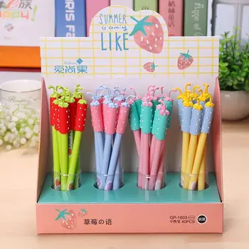 40pcs/lot Korea Cute Strawberry Fruit Gel Ink Writing Pens Office Study Materials Kids Birthday Party Favor Gifts
40pcs/lot Korea Cute Strawberry Fruit Gel Ink Writing Pens Office Study Materials Kids Birthday Party Favor Gifts
