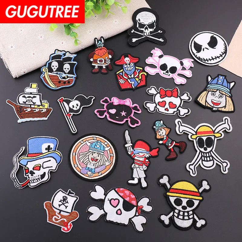 GUGUTREE embroidery skull boat patches pirate patches badges applique patches for clothing YX-265
GUGUTREE embroidery skull boat patches pirate patches badges applique patches for clothing YX-265