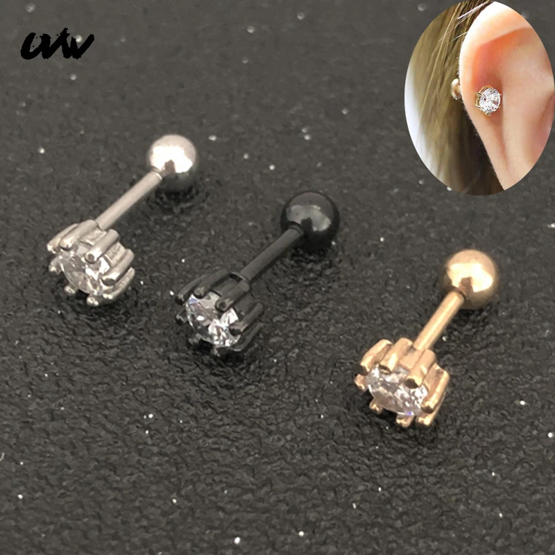 UVW148 2pc Tiny Round Crystal Ear Stud Earrings Helix Piercing Body Jewelry Boho Women Accessories Silver Black Gold Pendientes
UVW148 2pc Tiny Round Crystal Ear Stud Earrings Helix Piercing Body Jewelry Boho Women Accessories Silver Black Gold Pendientes