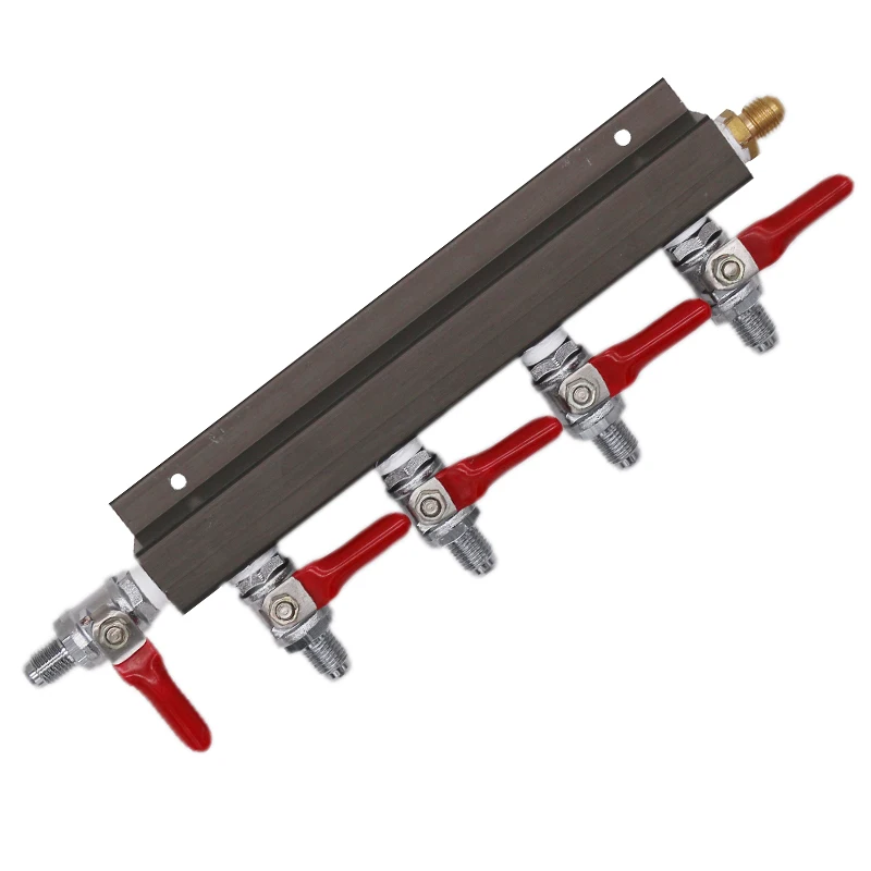 5-way Air Distributor CO2 Splitter Gas Manifold 1/4"MFL Inlet & Outlet Homebrew Kegging 100% No Leakage
5-way Air Distributor CO2 Splitter Gas Manifold 1/4"MFL Inlet & Outlet Homebrew Kegging 100% No Leakage