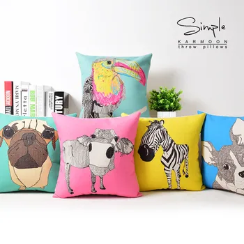 Cartoon animal color lovely zebra dog Cat owl Eagle Home Decorative Pillow Thick Linen Pillowcase Sofa Cushion
Cartoon animal color lovely zebra dog Cat owl Eagle Home Decorative Pillow Thick Linen Pillowcase Sofa Cushion