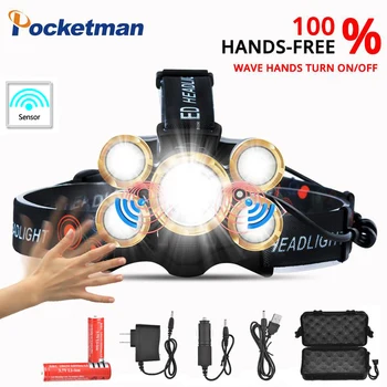 Sensor Headlamp T6 LED Headlight Zoomable Head Torch Waterproof Head Light with Rechargeable 18650 Battery Charger
Sensor Headlamp T6 LED Headlight Zoomable Head Torch Waterproof Head Light with Rechargeable 18650 Battery Charger