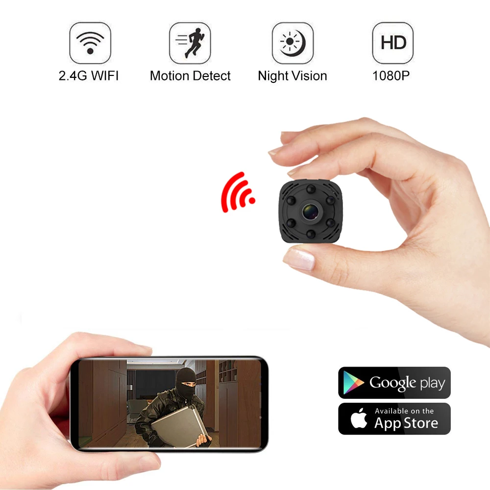 Mini Camera WiFi HD1080P Portable Nanny small Cam with Night Vision and Motion Detection mini camcorder for Home Office Security
Mini Camera WiFi HD1080P Portable Nanny small Cam with Night Vision and Motion Detection mini camcorder for Home Office Security