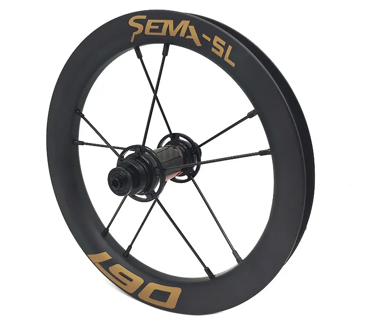 Cheap Carbon wheels SEMA-SL190 190g carbon wheelset 12inch super light wheels with 6801 bearing for Kids balance bike/Striders/push 5