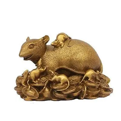 TribalChinese Bronze Statue Figurine Rat Mouse 4.8"Wide Garden Decoration Bronze
TribalChinese Bronze Statue Figurine Rat Mouse 4.8"Wide Garden Decoration Bronze