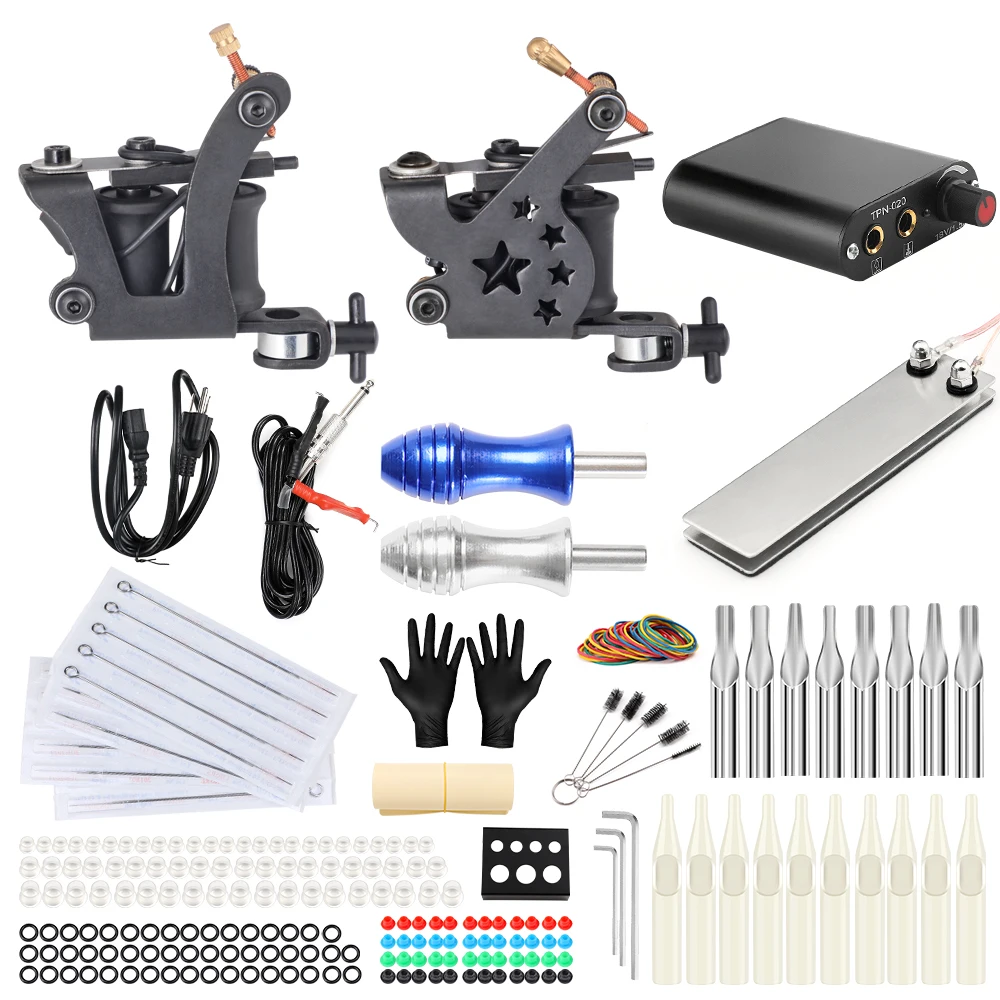 Solong Tattoo Machine Set Two Coil Machine For Liner and Shader Power Supply Foot Pedal Grip Needles Tattoo Body&Art TK201-21
Solong Tattoo Machine Set Two Coil Machine For Liner and Shader Power Supply Foot Pedal Grip Needles Tattoo Body&Art TK201-21