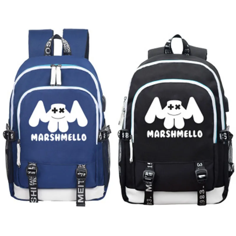 Marshmello Mask Halloween Party Concert Future DJ Backpack USB Interface Casual Student Bag LX22
Marshmello Mask Halloween Party Concert Future DJ Backpack USB Interface Casual Student Bag LX22