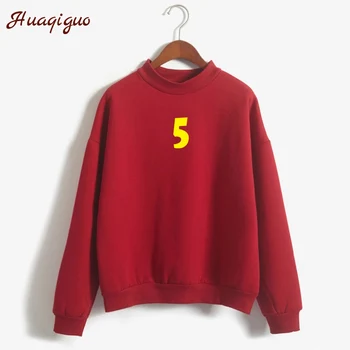 Women Hoodies Female Long Sleeve Fleece Turtleneck Sweatshirt 2017 Autumn Winter Kawaii Harajuku Casual Number 5 Print Pullover
Women Hoodies Female Long Sleeve Fleece Turtleneck Sweatshirt 2017 Autumn Winter Kawaii Harajuku Casual Number 5 Print Pullover