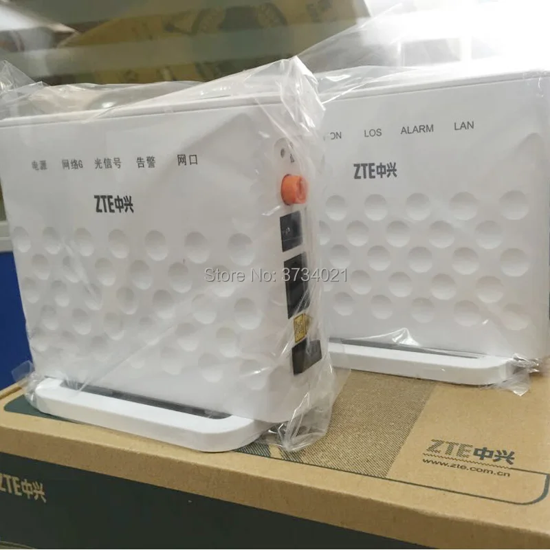 10Pcs Original ONU EPON ZTE ONT F401 100% New 1GE FTTH onu modem, English version with power plug