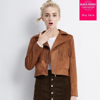 Fashion brand faux suede velvet thikcer suede jacket female street style tassel stitching warm leather jacket coat wq430
Fashion brand faux suede velvet thikcer suede jacket female street style tassel stitching warm leather jacket coat wq430