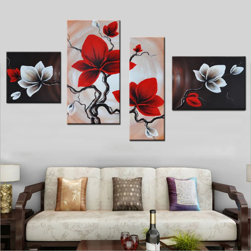 Noah Art Modular Pictures Hand Painted Abstract Oil Paintings on Canvas Red Orchids Flowers Painting for Living Room Decoration
Noah Art Modular Pictures Hand Painted Abstract Oil Paintings on Canvas Red Orchids Flowers Painting for Living Room Decoration