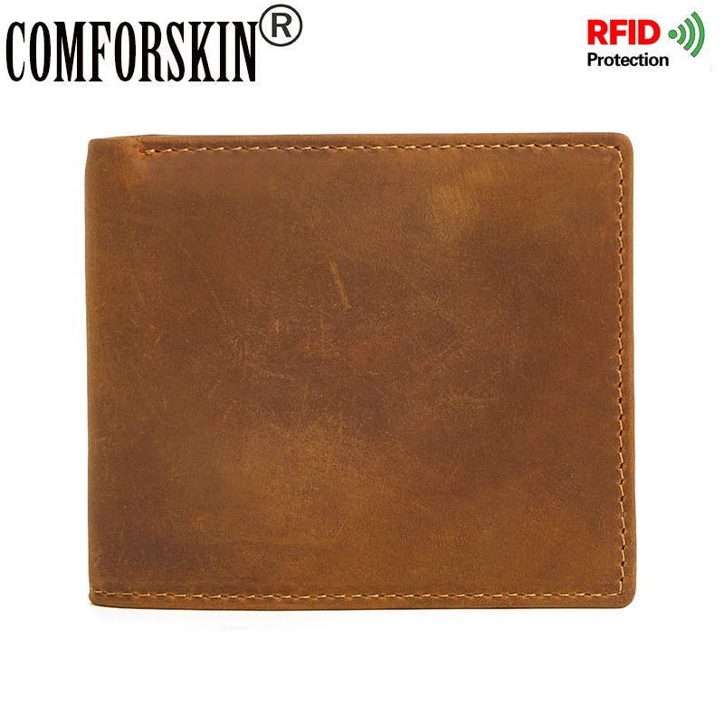 COMFORSKIN Brand RFID Protection Short Retro Man Purse Premium 100% Genuine Leather Men Wallet 2017 High Quality Wallet For Male
COMFORSKIN Brand RFID Protection Short Retro Man Purse Premium 100% Genuine Leather Men Wallet 2017 High Quality Wallet For Male