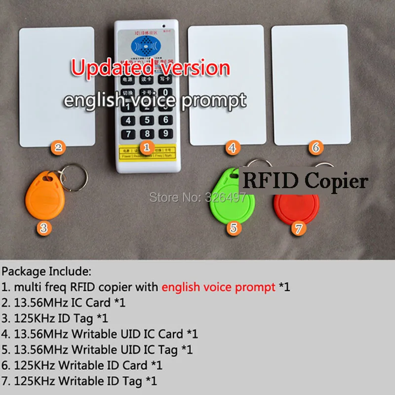 125KHz -13.56 MHz RFID ID/IC NFC Card Reader & Writer/Copier/Programmer+EM4100/EM4305/T5577/m1 s50 UID changeable Rewritable Tag
125KHz -13.56 MHz RFID ID/IC NFC Card Reader & Writer/Copier/Programmer+EM4100/EM4305/T5577/m1 s50 UID changeable Rewritable Tag