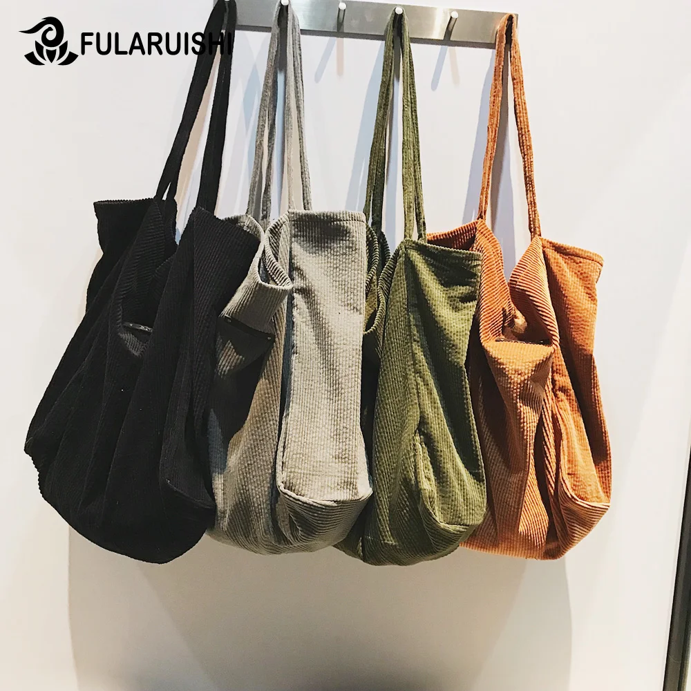New Corduroy Tote Handbags For Women's Messenger Bags Big Capacity Quality Shoping Travel Bag Classical Shoulder Bag Casual 2019
New Corduroy Tote Handbags For Women's Messenger Bags Big Capacity Quality Shoping Travel Bag Classical Shoulder Bag Casual 2019