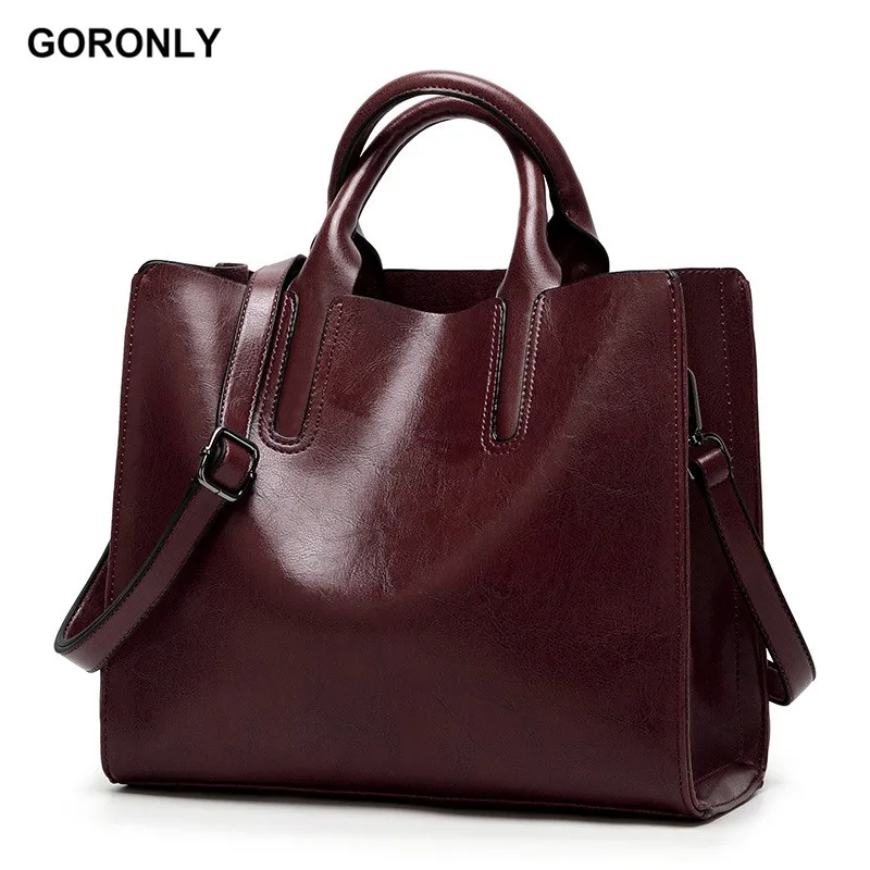 GORONLY Brand High Quality Leather Tote Bag Women Handbag Designer Shoulder Bags Fashion Ladies Crossbody Bag Large Bolsos Mujer
GORONLY Brand High Quality Leather Tote Bag Women Handbag Designer Shoulder Bags Fashion Ladies Crossbody Bag Large Bolsos Mujer