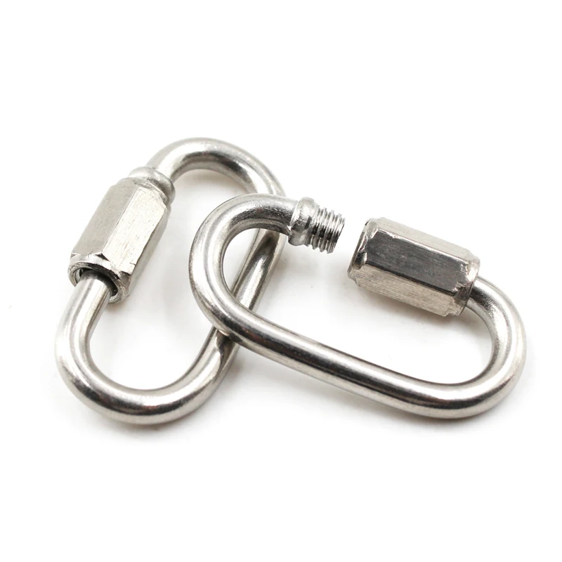 M10 M12 Quick Link Thread Carabiner Chain Connector Keychain Buckle Locking Carabiner 304 Stainless Steel
M10 M12 Quick Link Thread Carabiner Chain Connector Keychain Buckle Locking Carabiner 304 Stainless Steel