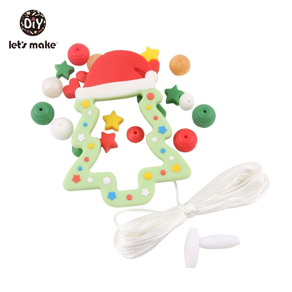 Let's Make Silicone Beads DIY Teething Necklace Nursing Material Christmas Tree Baby Shower Gift Silicone Beads Teethers Set
Let's Make Silicone Beads DIY Teething Necklace Nursing Material Christmas Tree Baby Shower Gift Silicone Beads Teethers Set