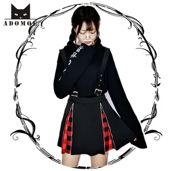 Women High Waist Zipper Jumper Skirts Japan Darkness Girl Black Vintage Gothic Punk Lolita Hard Girl Red Plaid Lady A-line Skirt
Women High Waist Zipper Jumper Skirts Japan Darkness Girl Black Vintage Gothic Punk Lolita Hard Girl Red Plaid Lady A-line Skirt